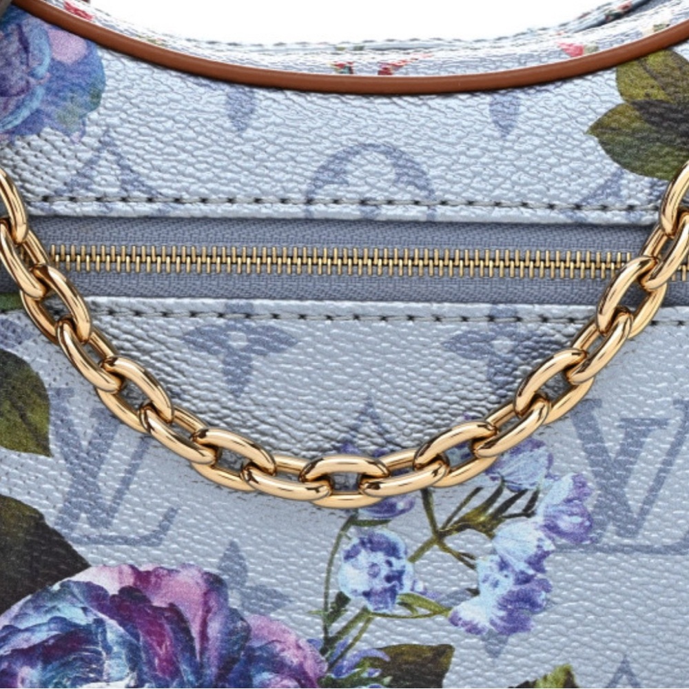Metallic Monogram LV Garden Loop PM Blue